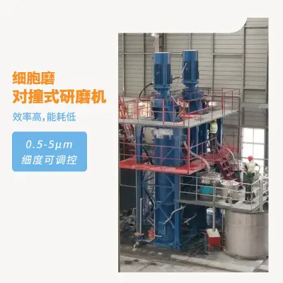 细胞磨对撞式研磨机破解高硬矿物纳米化湿法连续研磨难题